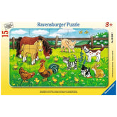 Ravensburger - Animaux de la ferme dans le pré - 15 pièces - Puzzles